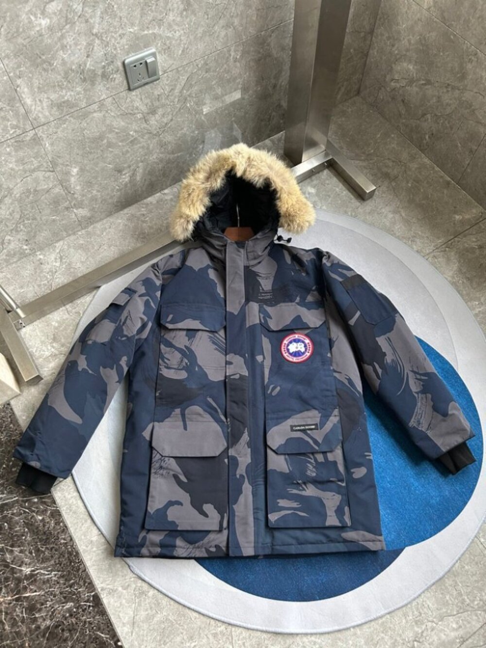 Canada Goose Expedition Men's Blue Camo Down Parka